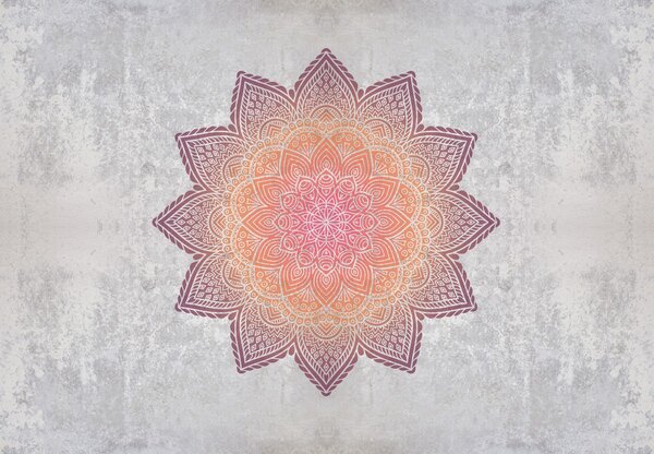 Fototapet - Mandala cu motiv de beton (147x102 cm)