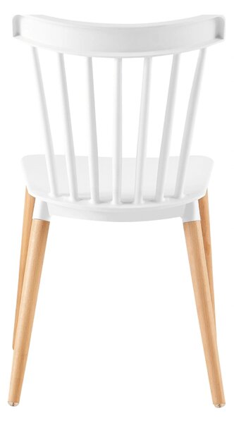 Scaun ZOSIMA, alb/fag, plastic/lemn de fag, 54x44x83 cm