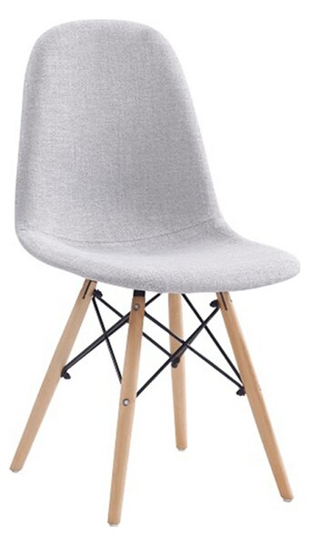 Scaun DARELA NEW, gri deschis/fag, stofa clasica/lemn, 45x51x83 cm