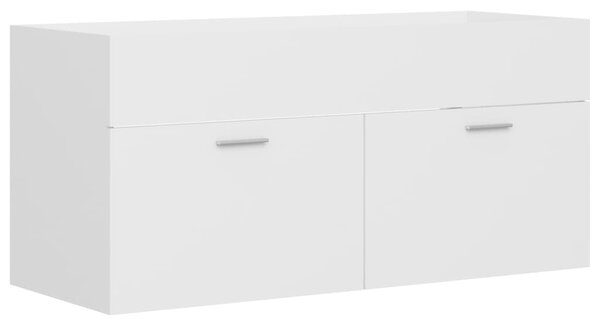 Dulap pentru chiuvetă, alb, 100x38,5x46 cm, PAL