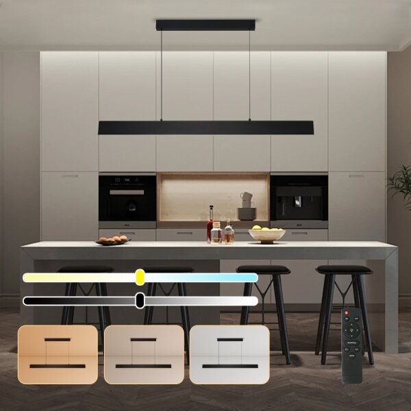 Lustră LED dimabilă pe cablu Brilagi SLIMLINE LED/40W/230V 3000-6000K negru + telecomandă