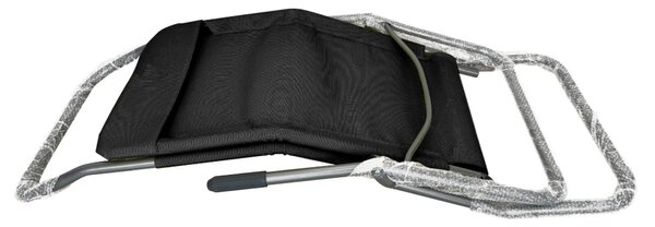Sezlong gradina SELNO, gri/negru, plasa/otel, 58x160x97 cm