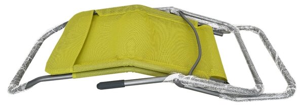 Sezlong gradina SELNO, verde/gri, plasa/otel, 58x160x97 cm
