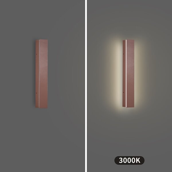 Brilagi - Aplică LED de perete pentru exterior LINEAR, 8W, 230V, 3000K, IP65, 30 cm, maro, CRI 90