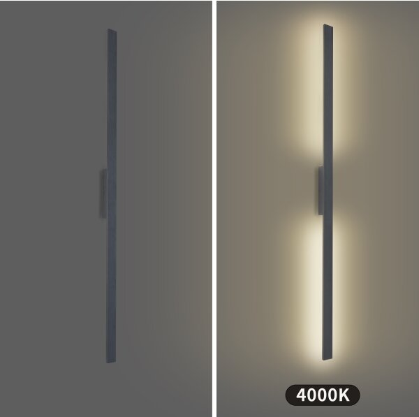 Brilagi LUNA - Aplică LED de exterior pentru perete, 30W, 230V, 4000K, IP65, 150 cm, antracit, CRI 90