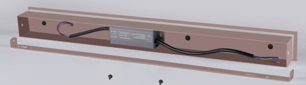 Brilagi - Aplică LED de exterior LINEAR, 12W, 230V, 3000K, IP65, 50 cm, maro, CRI 90