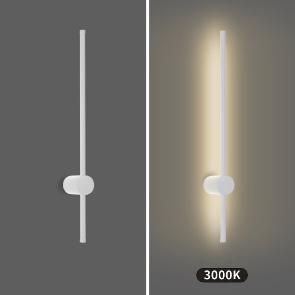 Brilagi AURA Aplică de perete LED pentru exterior, 12W, 230V, 3000K, IP54, 65 cm, alb, CRI 90
