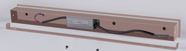 Brilagi - Aplică LED de perete pentru exterior LINEAR, 8W, 230V, 3000K, IP65, 30 cm, maro, CRI 90
