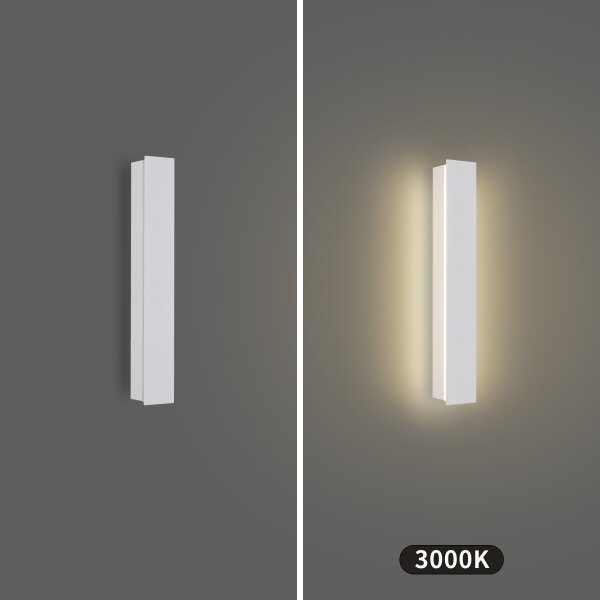 Brilagi - Aplica LED de exterior LINEAR, 8W, 230V, 3000K, IP65, 30 cm, alb, CRI 90