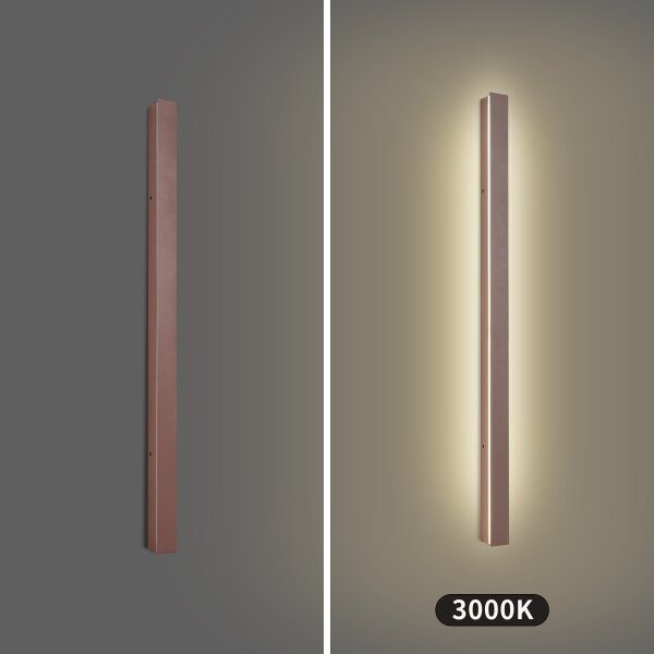 Brilagi-LED Aplică de perete pentru exterior LINEAR LED/22W/230V 3000K IP65 100 cm maro CRI 90