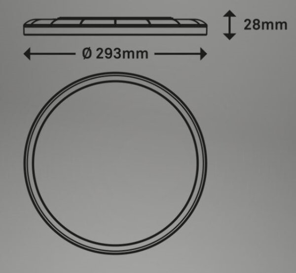 Plafonieră LED dimabilă Briloner 7079-015 SLIM LED/18W/230V 2700-6500K + telecomandă