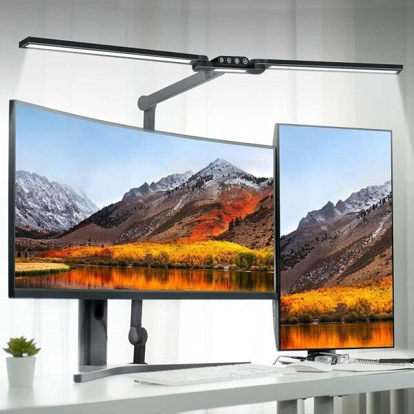Lampă LED tactilă dimabilă de masă LED/24W/230V 3000-6500K CRI 92 negru