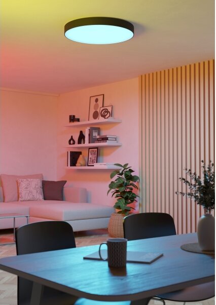 Eglo 901905-LED Plafonieră dimabilă GALLIZZI-Z LED RGBW, 36,5W, 230V, diametru 69 cm, negru