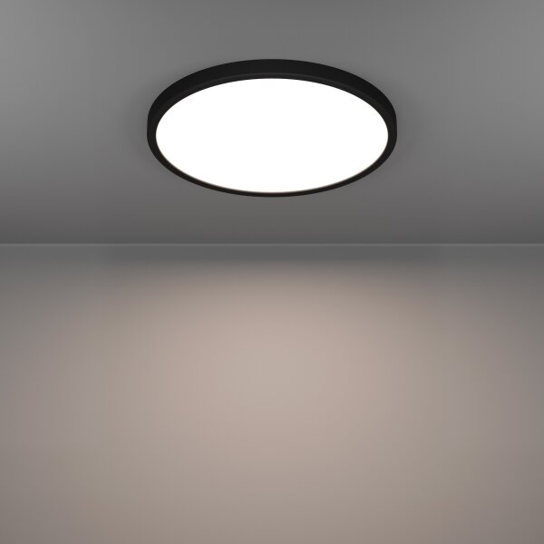 Eglo 901725 - Plafonieră LED RGBW reglabilă pentru baie FUEVA-Z LED/17,5W/230V 38,9 cm IP44 negru