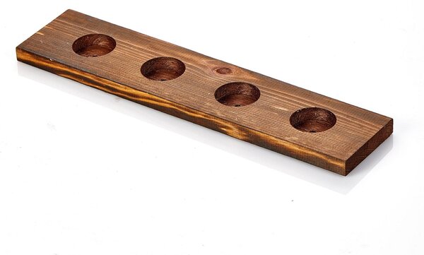Suport lumanari TEALIGHT KA, nuc, lemn, 35x9 cm