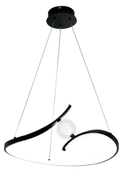 Lustră LED pe cablu PERLA LED/34W/230V negru
