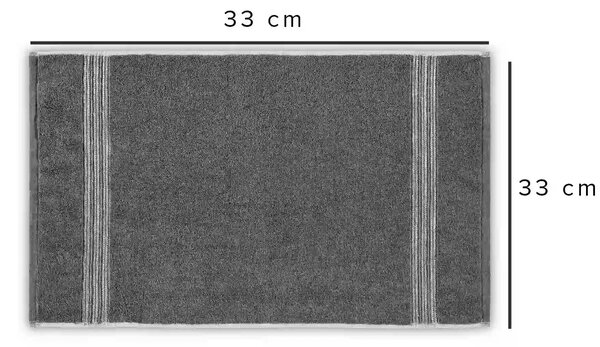 Prosop baie ANTIQUE, gri antracit, bumbac, 33x33 cm