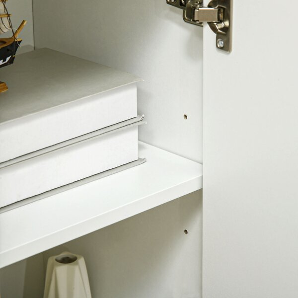 Bufet HOMCOM Alb 90x80 PAL-Pin | Aosom Romania