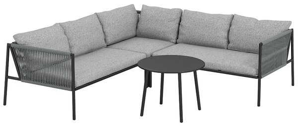 Outsunny Set Grădină Modular 5 Locuri Gri Închis | Aosom Romania