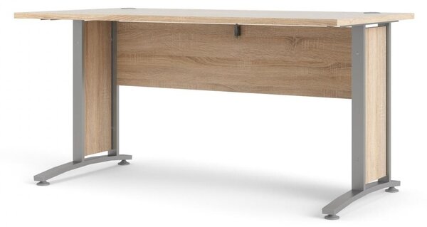 Masă de birou Modulo 150 x 80 cm + container, stejar sonoma / gri