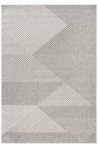 Covor 19270A, 60x100 cm, forma dreptunghiulara, polipropilena, gri/cre