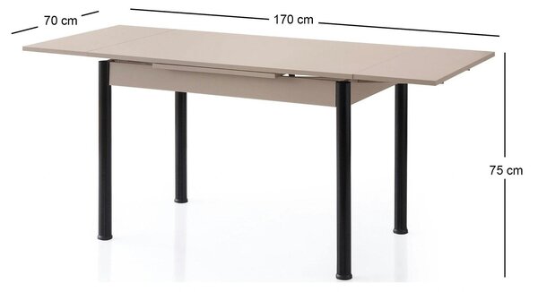 Masa extensibila POLO 1300, bej, PAL melaminat, 110/170x70x75 cm