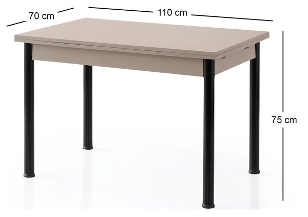 Masa extensibila POLO 1300, bej, PAL melaminat, 110/170x70x75 cm