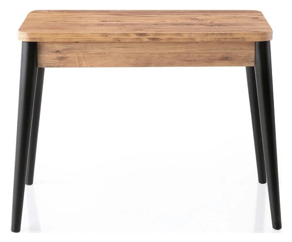 Masa extensibila DOLUNAY 1284, stejar/negru, PAL melaminat, 100/120x60