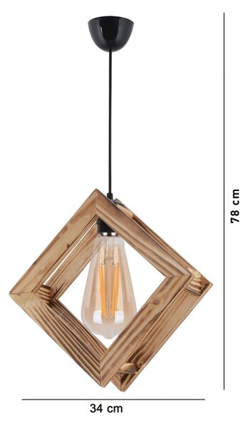 Lustra 390FLH1847, stejar, lemn, 34x78 cm