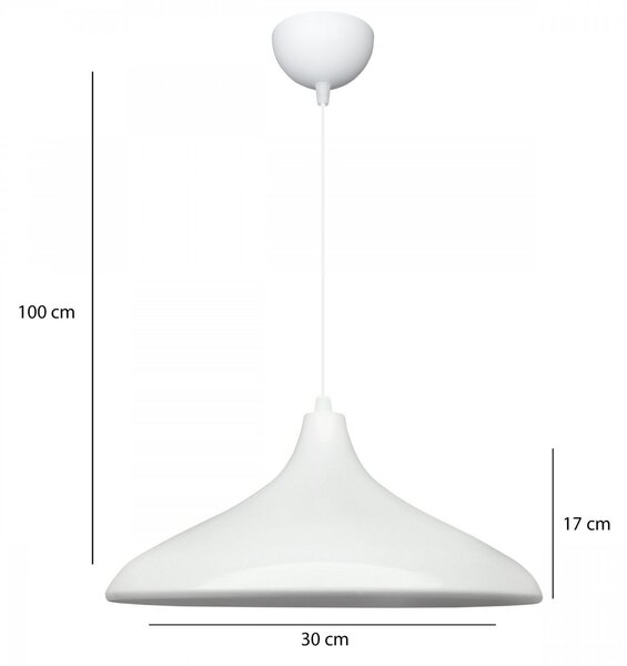 Lustra AYD-3726, alb, metal, 30x100 cm