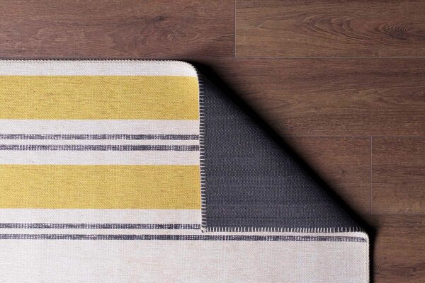 Covor FUNK CHENILLE, 75x150 cm, forma dreptunghiulara, poliester, galb