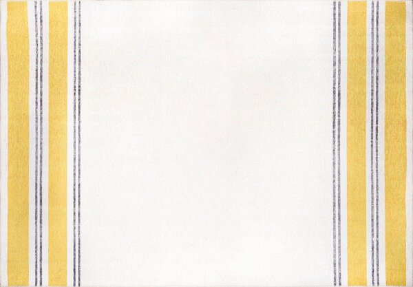 Covor FUNK CHENILLE, 75x150 cm, forma dreptunghiulara, poliester, galb