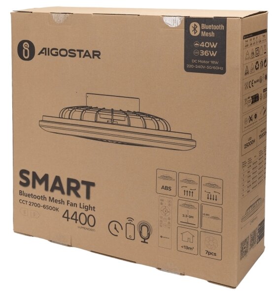 Plafonieră LED dimabilă cu ventilator Aigostar LED/40W/230V