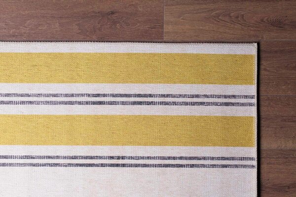 Covor FUNK CHENILLE, 75x150 cm, forma dreptunghiulara, poliester, galb