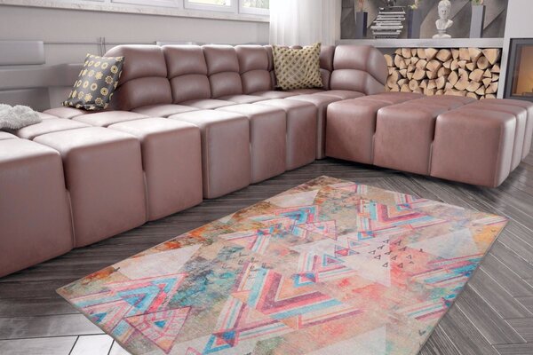 Covor FUNK CHENILLE, 75x150 cm, forma dreptunghiulara, poliester, mult