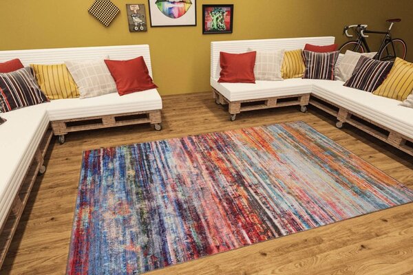 Covor FUNK CHENILLE, 75x150 cm, forma dreptunghiulara, poliester, mult