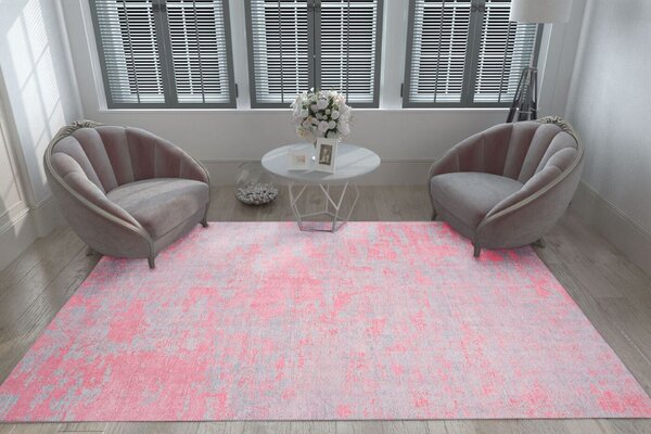 Covor FUNK CHENILLE, 75x150 cm, forma dreptunghiulara, roz, AL 99