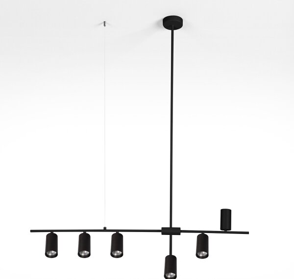 Brilagi - Lustră pe cablu CRANE 6xGU10/30W/230V, neagră