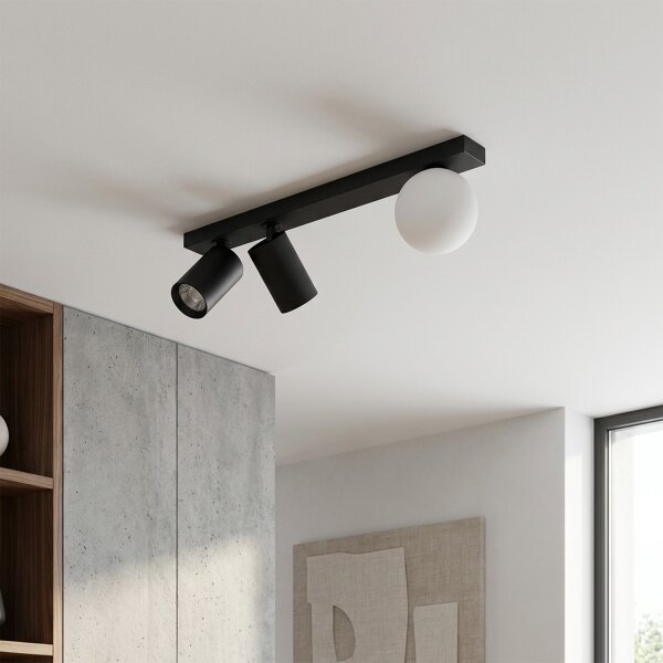 Brilagi - Corp de iluminat cu spoturi SELE BALL 2xGU10/30W/230V + 1xG9/10W negru