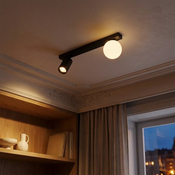 Brilagi - Spot SELE BALL 1xGU10/30W/230V + 1xG9/10W, negru