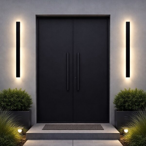 Aplica LED de exterior WOW, 20W, 230V, 3000/4000/6000K, 120 cm, IP54, negru