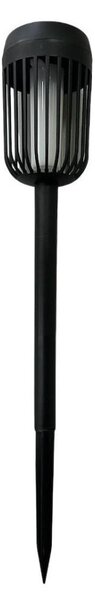 Lampă solară LED FLAME, 1,2 V, 100 mAh, 1800 K, 37 cm, IP44, negru