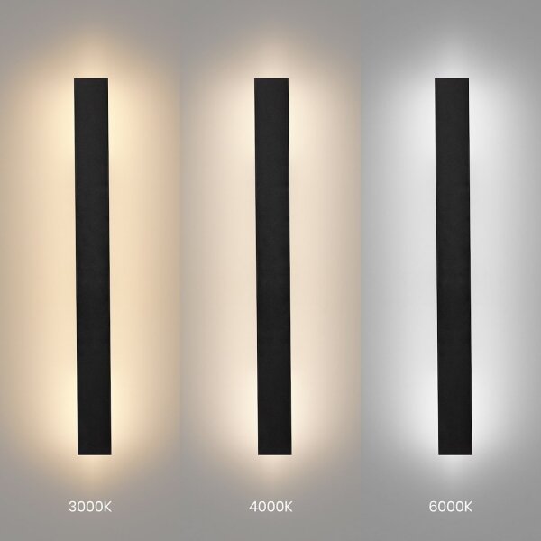 Aplica LED de exterior WOW LED/11W/230V 3000/4000/6000K 60 cm IP54 negru