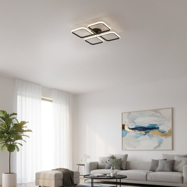 Plafonieră LED HIDALGO, 40W, 230V, neagră