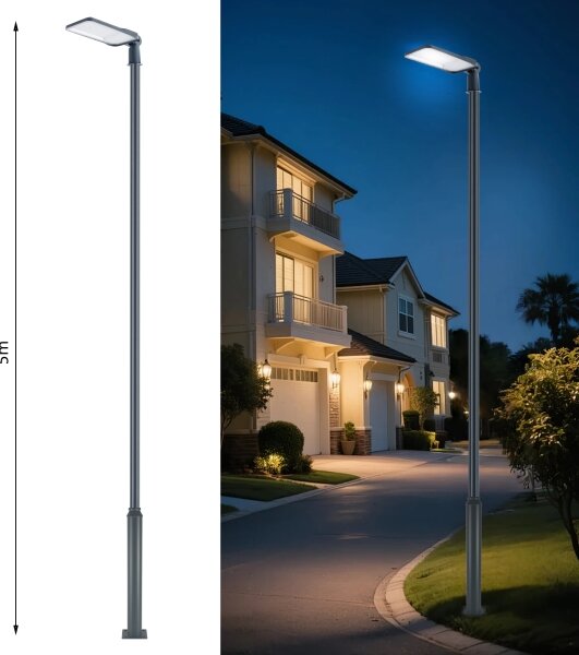 Brilagi-LED URBANLIGHT – Lampă de exterior pe stâlp cu cablu de 5 m, LED 200W/230V, antracit, IP65
