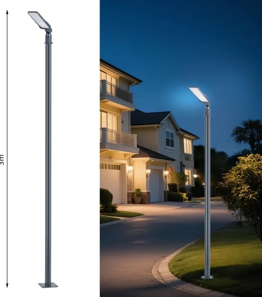 Lampă LED de exterior Brilagi URBANLIGHT, cu stâlp și cablu de 3 m, 50W/230V, antracit, IP65