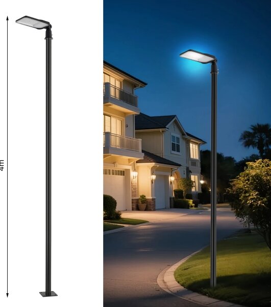 Brilagi-LED Lampă de exterior URBANLIGHT cu stâlp, 4 m, LED/100W/230V, negru, IP65