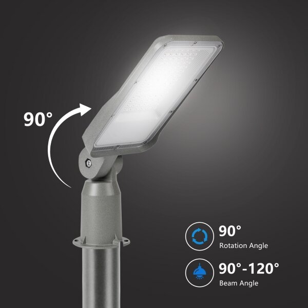 BRILAGI - Lampă LED de exterior cu stâlp și cablu 3 m URBANLIGHT LED/50W/230V, gri, IP65
