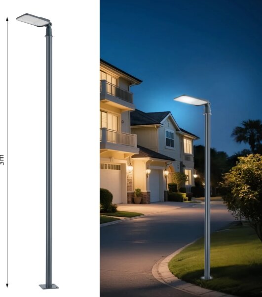 URBANLIGHT Brilagi-LED lampă de exterior cu stâlp, cablu 3 m, LED/100W/230V, antracit, IP65