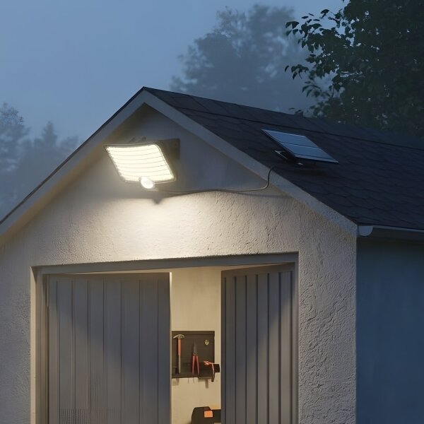 Proiector LED ALEX cu senzor și panou solar, 5,5W/3,7V, 1200 mAh, IP44